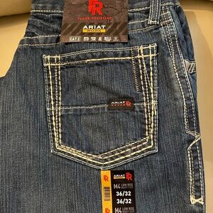 Ariat Flame-Resistant Denim Jeans with Contrast Stitching